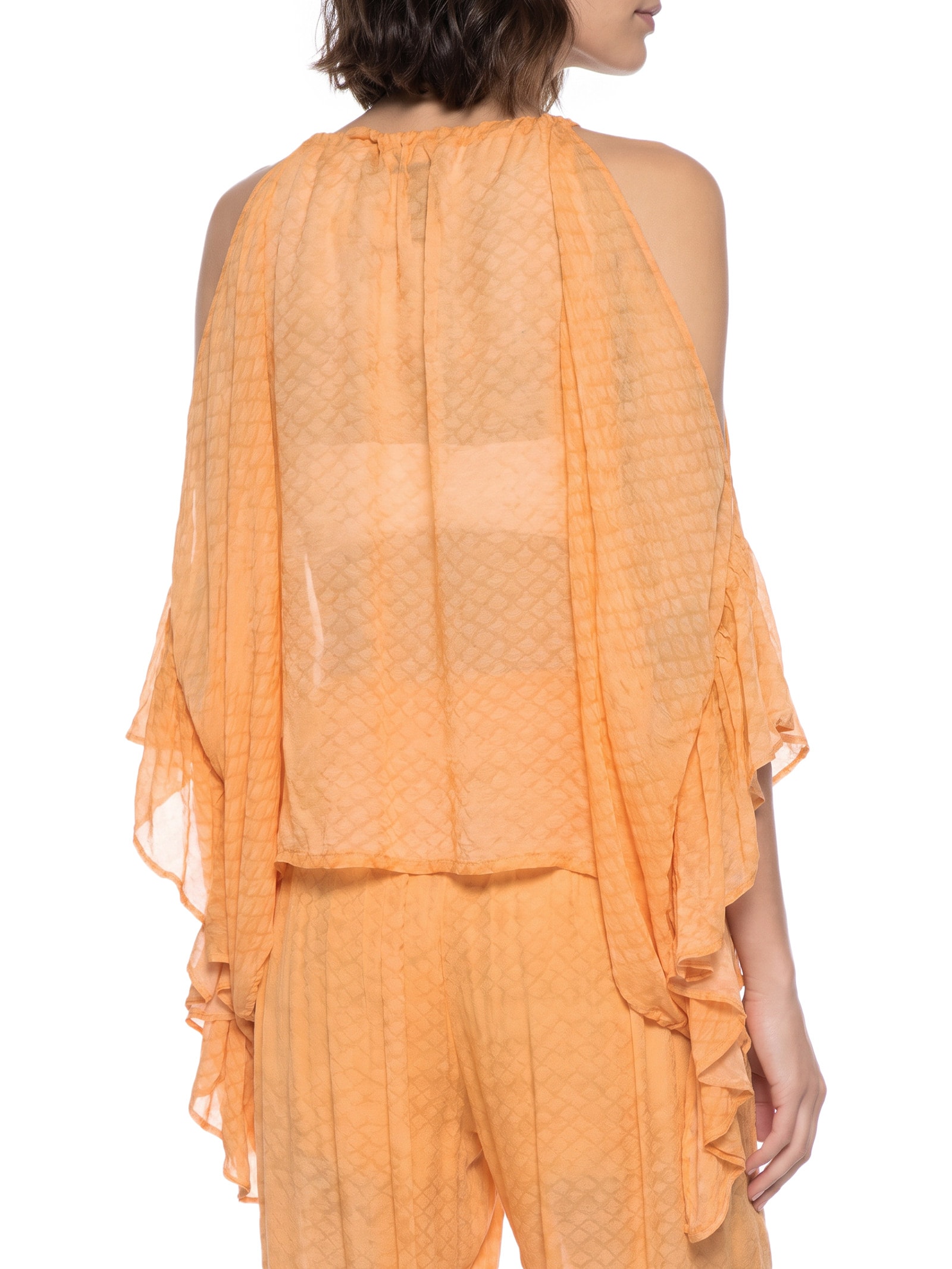 Blusa Feminina Estampada Laranja Open