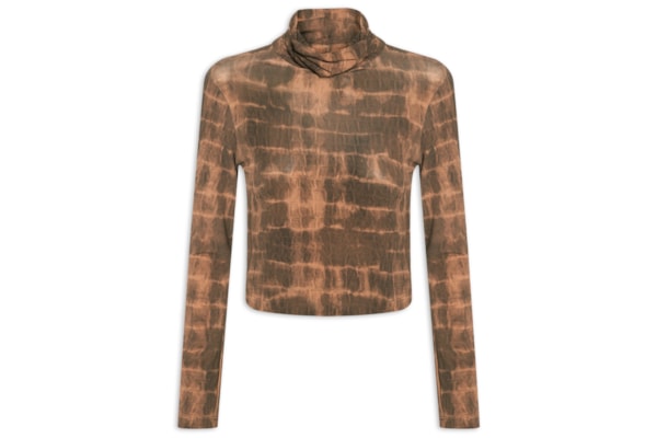 Blusa Feminina Estampada - Marrom