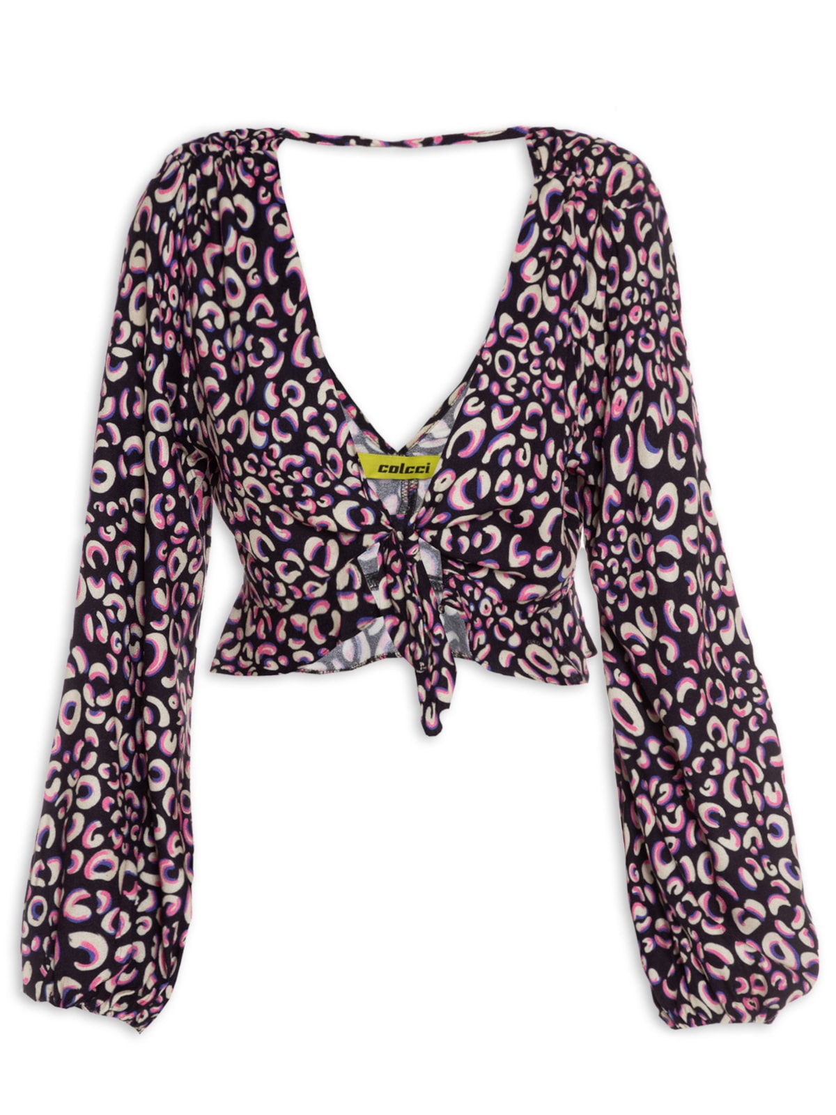 Vista 2 Blusa Feminina Estampada PRETO PRETO