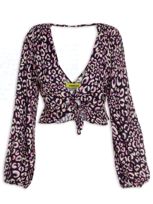 Blusa Feminina Estampada – Preto