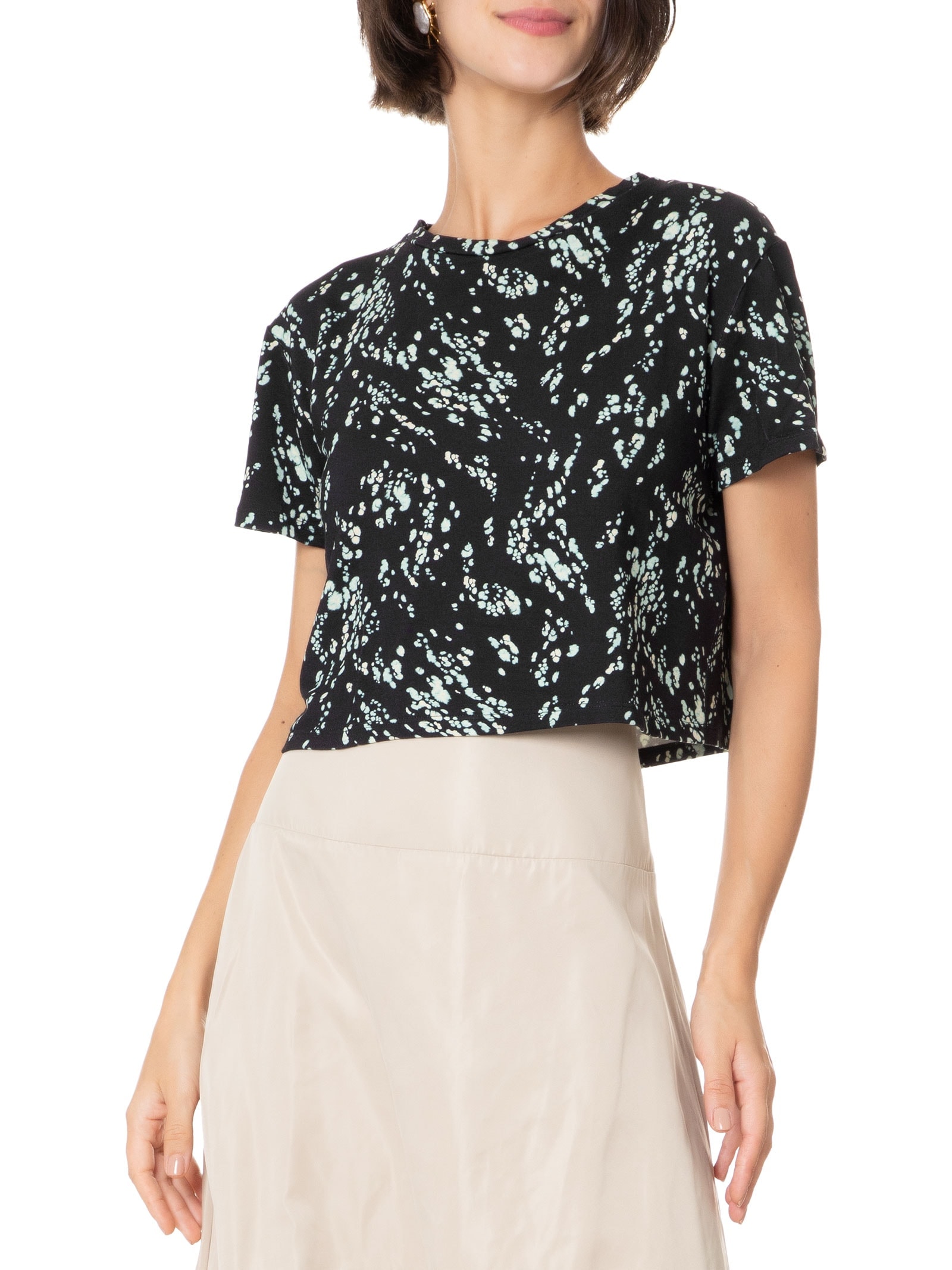 Blusa Feminina Estampada Preto Lez A Lez