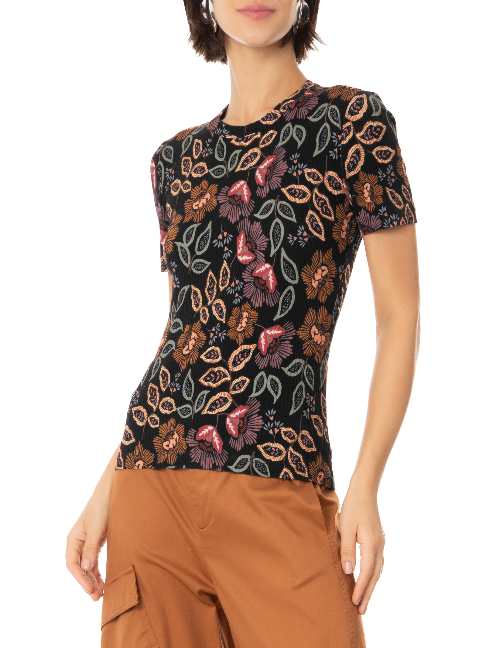 Colcci Blusa Feminina Estampada Preto - Main Image