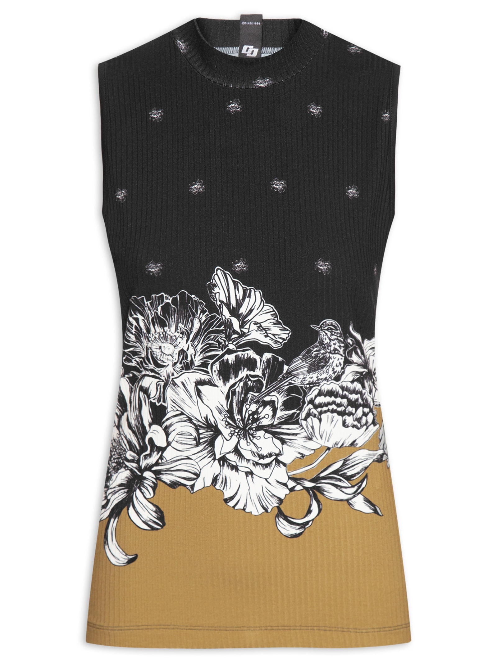 Blusa Feminina Estampada Preto Colcci