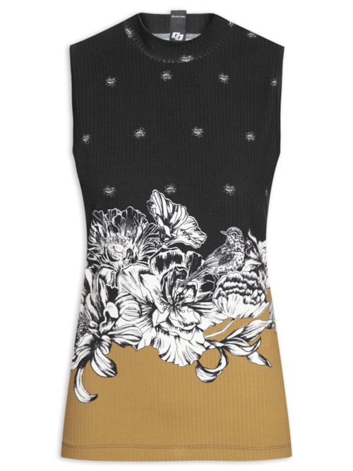 Blusa Feminina Estampada – Preto