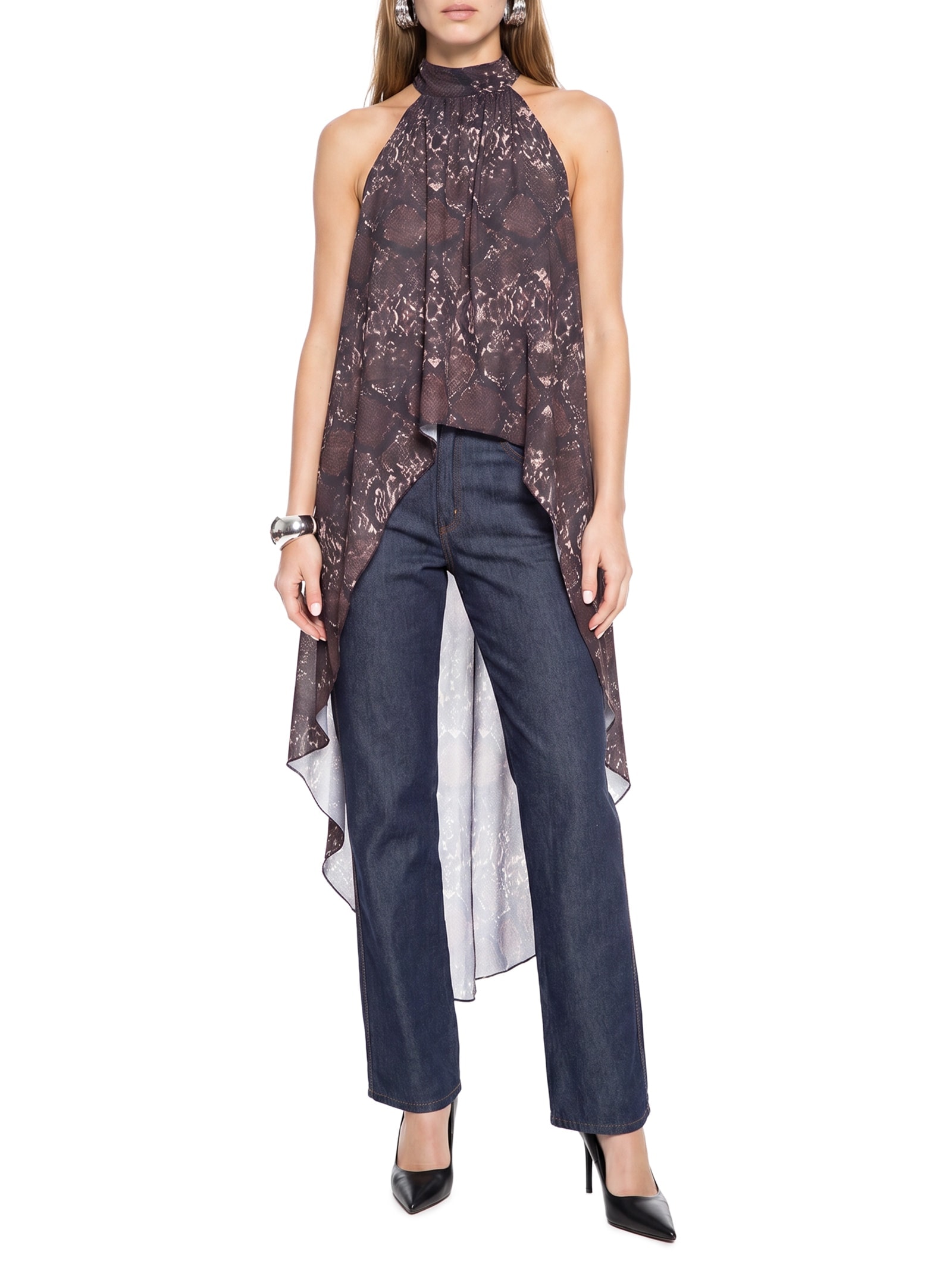 Blusa Feminina Estampada Sem Manga Com Assimetria – Animal Print My Favorite