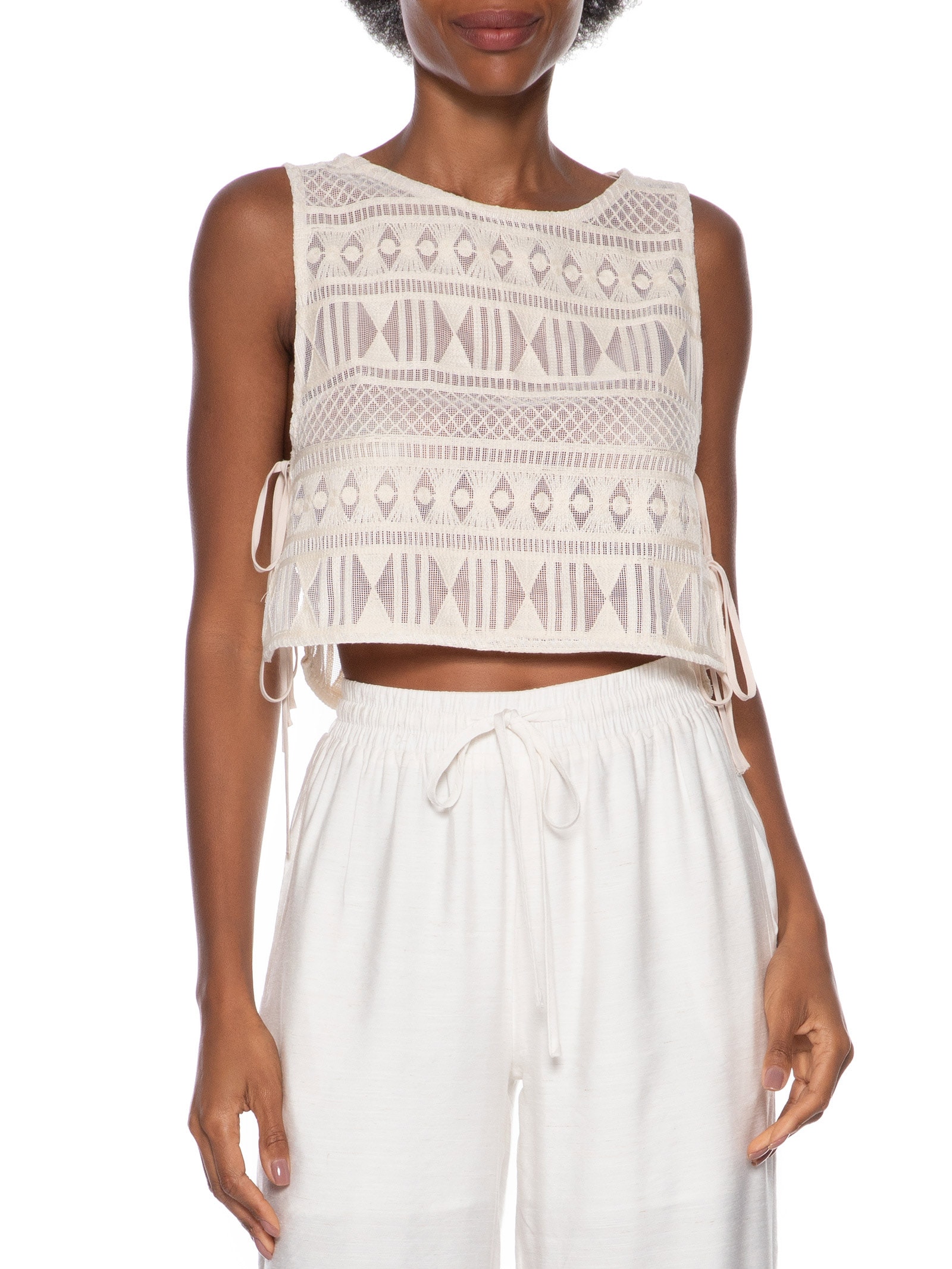 Blusa Feminina Etno Viv Bege Loja 3