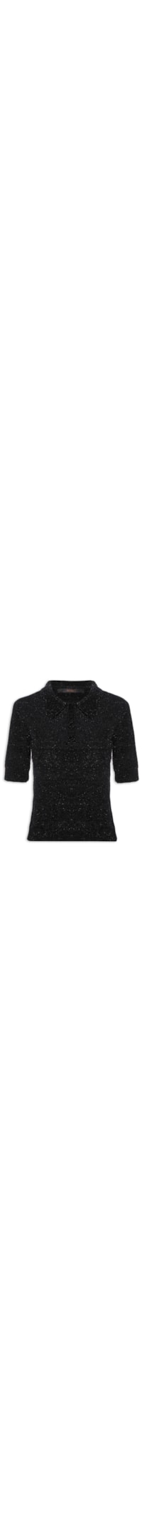 Blusa Feminina Fancy Paetê Tricot - Preto