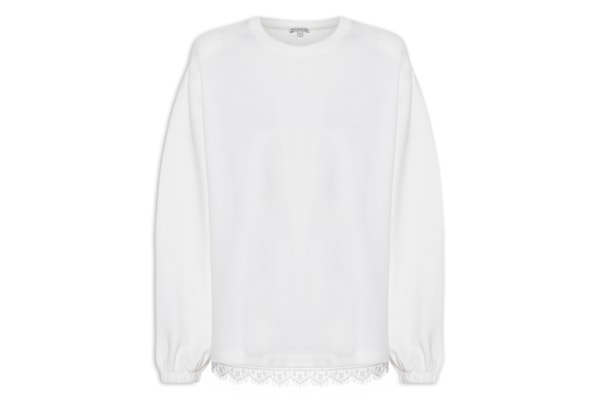Blusa Feminina Favi Manga Longa - Branco