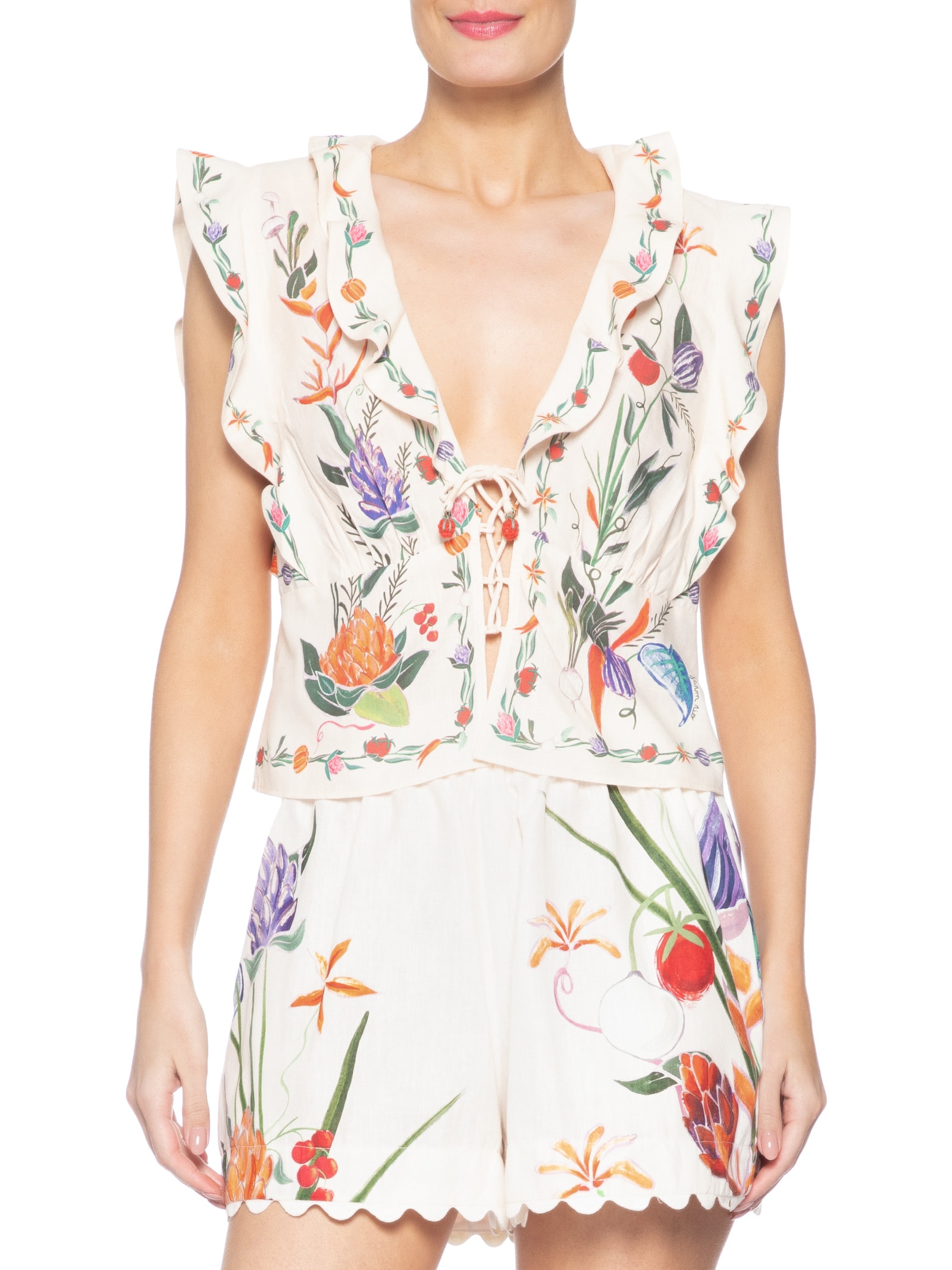 Blusa Feminina Feira De Legumes Off White Farm