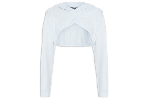 Blusa Feminina Fit Move Cropped Hoodie - Azul