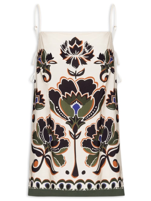 Blusa Feminina Floral Arabesque – Bege