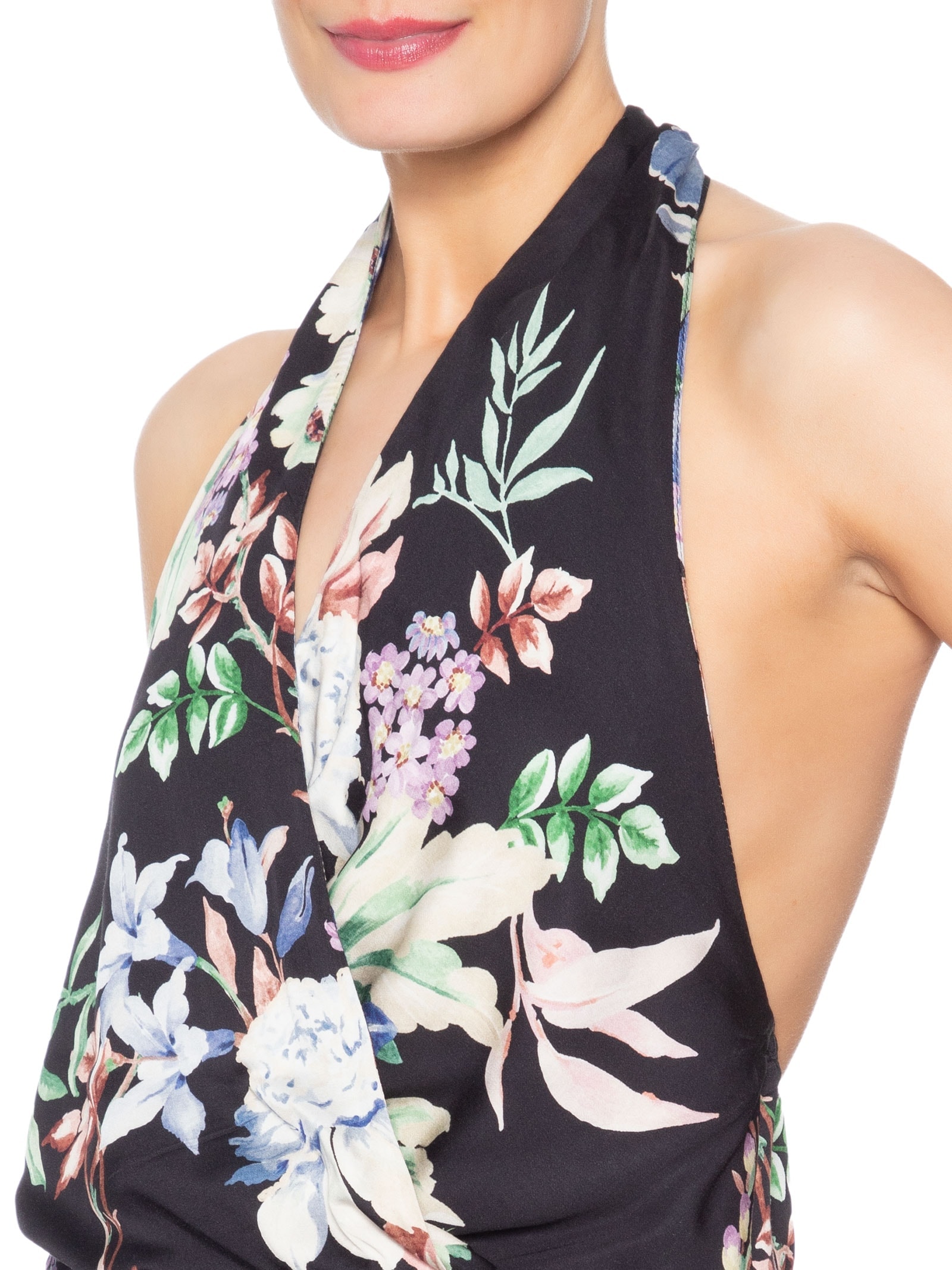 Blusa Feminina Floral Leni Preto Farm
