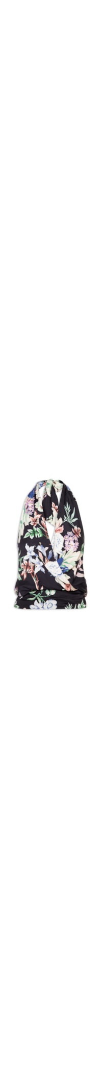 Blusa Feminina Floral Leni - Preto