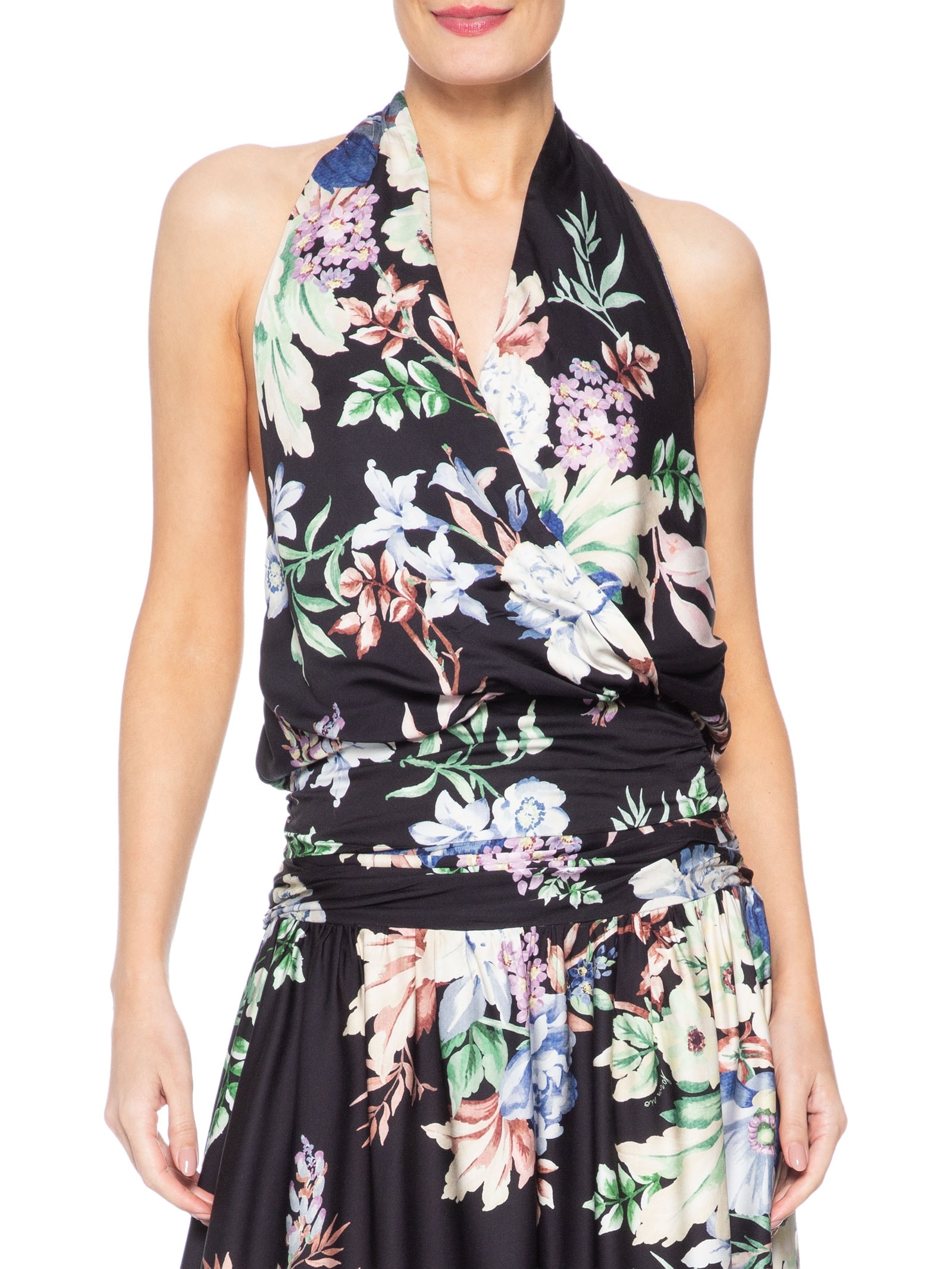 Blusa Feminina Floral Leni Preto Farm