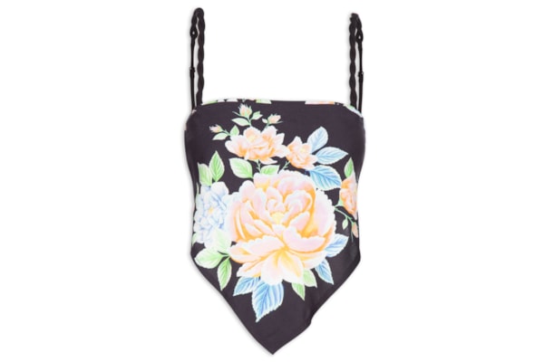 Blusa Feminina Floral Sofia - Preto 