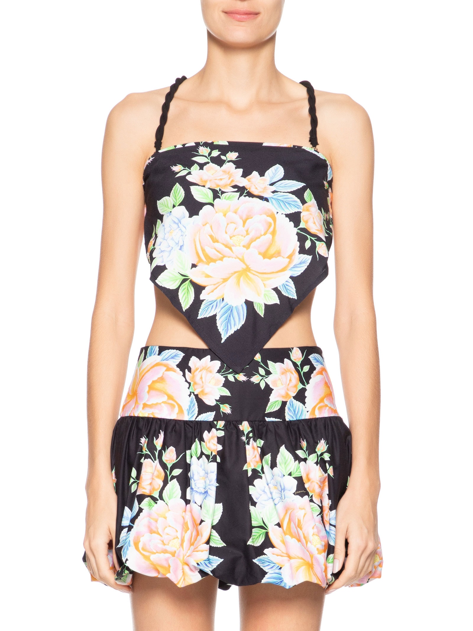 Blusa Feminina Floral Sofia Preto  Farm