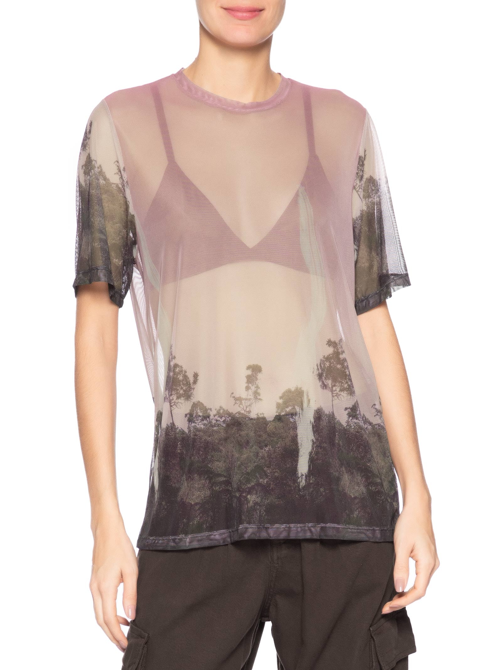 Blusa Feminina Fotográfico Selva Color – Rosa Animale