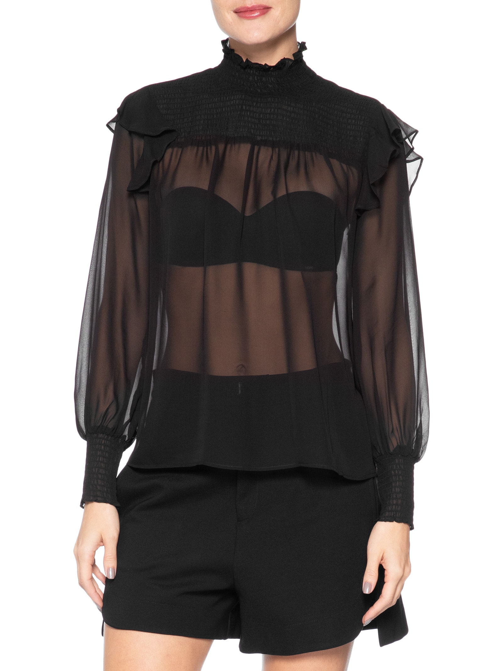 Blusa Feminina Francesca Preto Le Lis