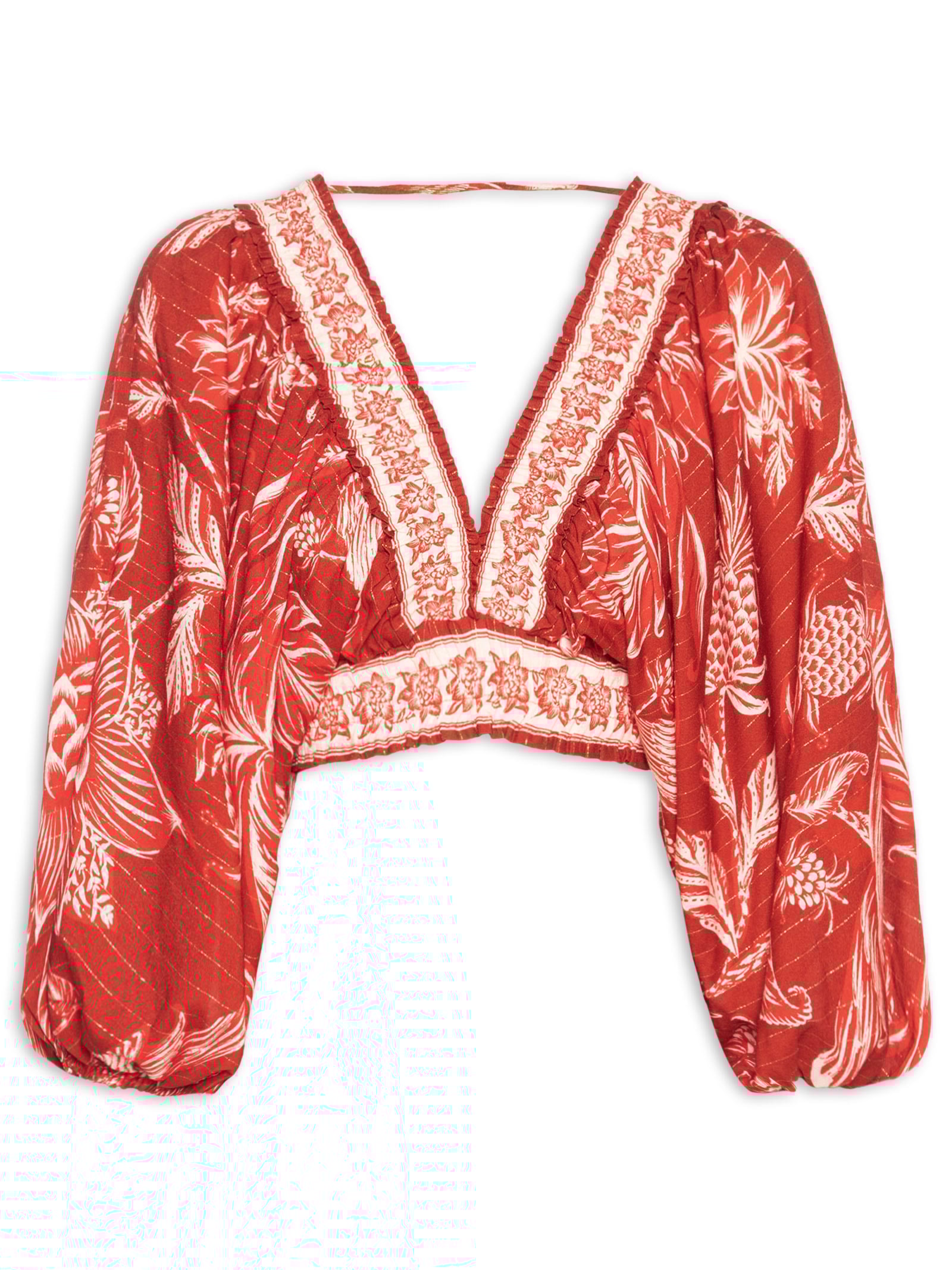 Blusa Feminina Franzida Amalfi Vermelho Farm