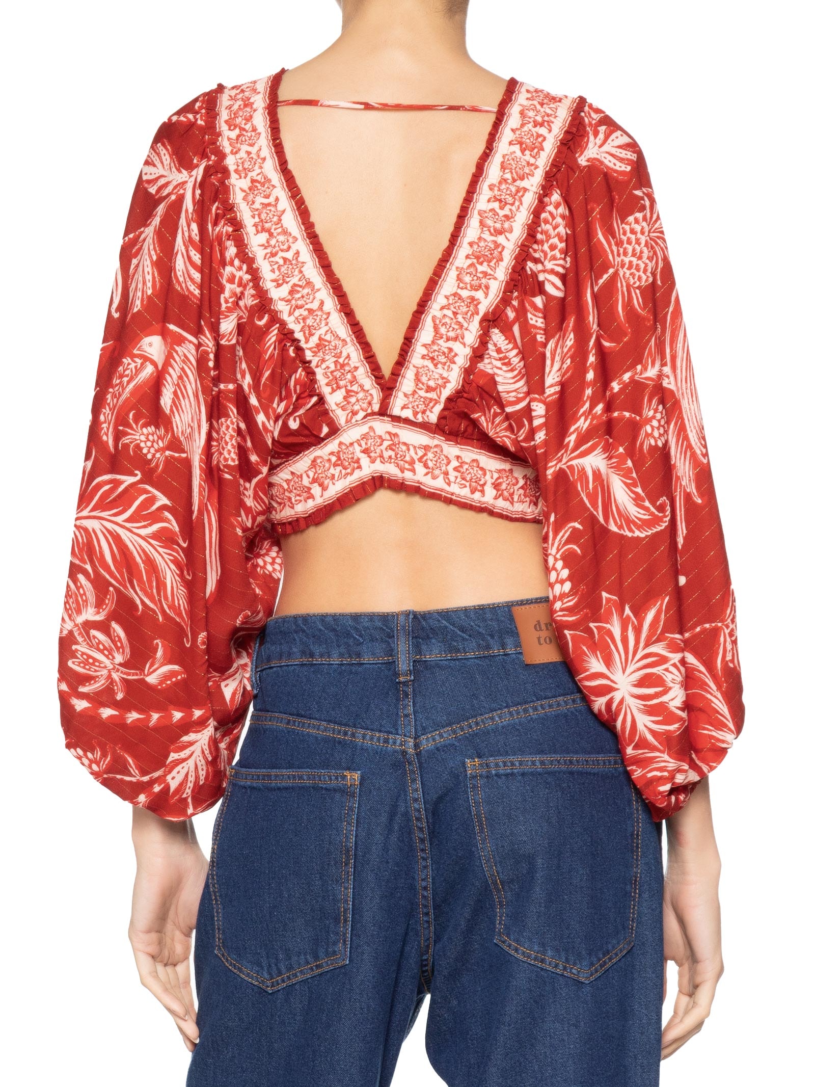 Blusa Feminina Franzida Amalfi Vermelho Farm