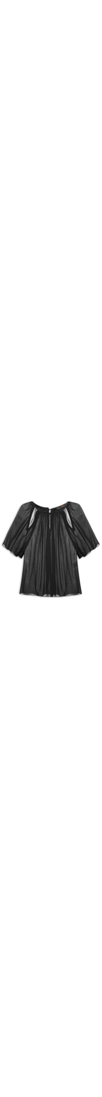 Blusa Feminina Franzida Vivos - Preto
