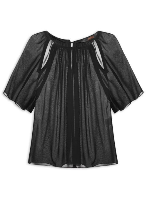 Blusa Feminina Franzida Vivos – Preto