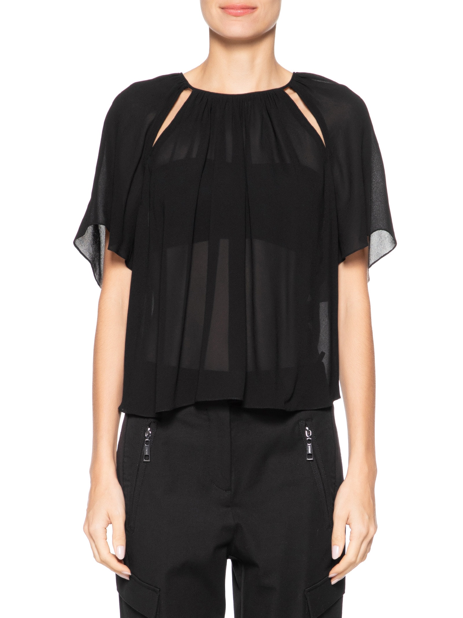 Blusa Feminina Franzida Vivos Preto Animale