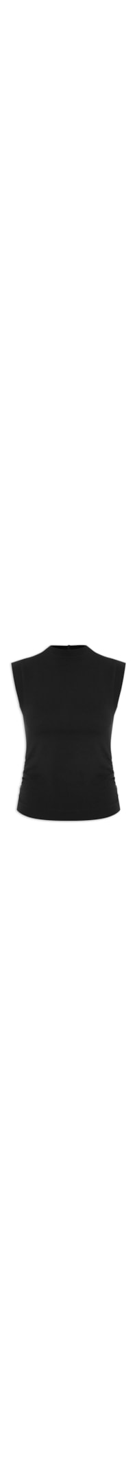 Blusa Feminina Franzido Lateral - Preto