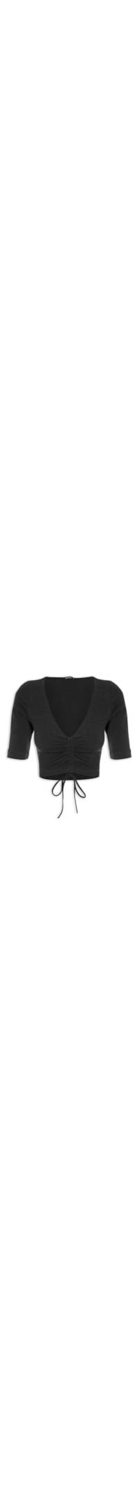 Blusa Feminina Franzidos - Preto