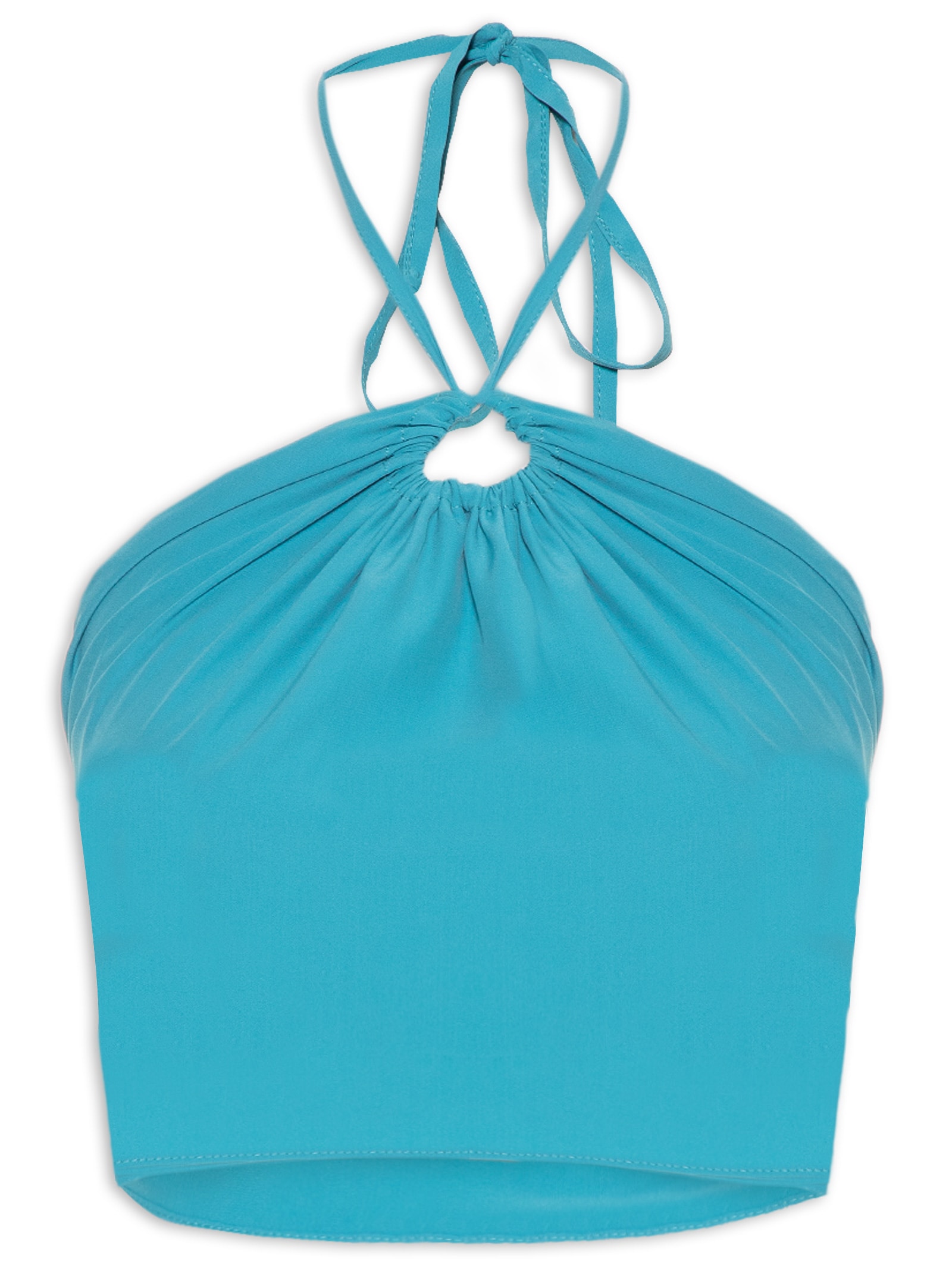 Blusa Feminina Frente Única Azul Market 33