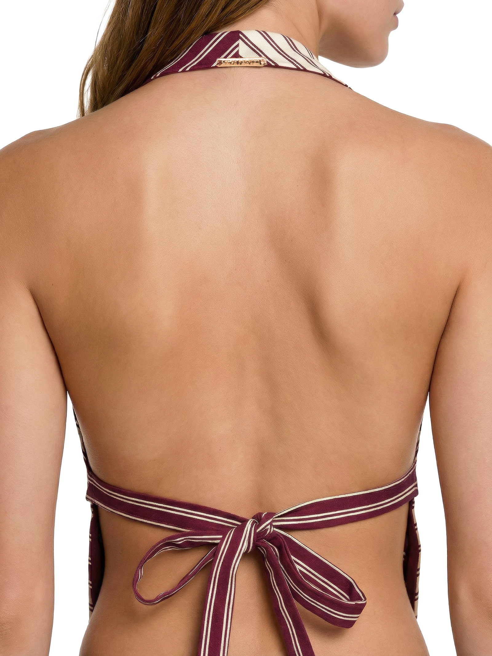 Blusa Feminina Frente Única Com Recortes Vermelho Lança Perfume