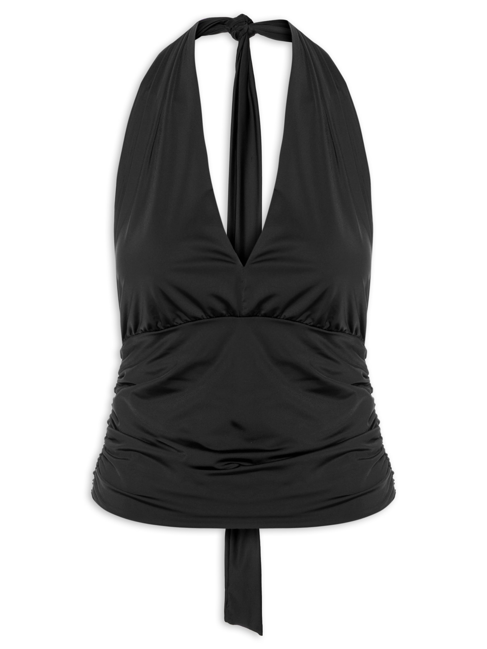 Blusa Feminina Frente Única Em Poliamida Preto Market 33