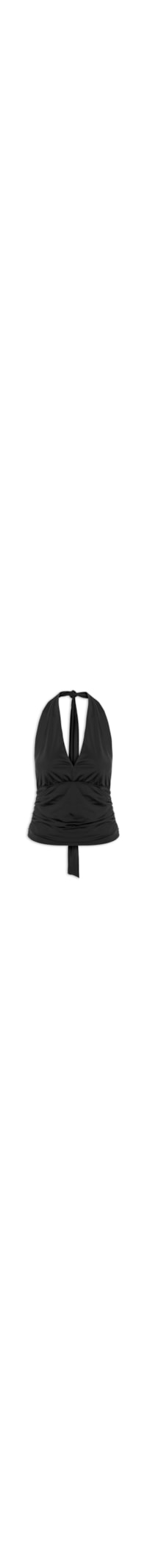 Blusa Feminina Frente Única Em Poliamida - Preto