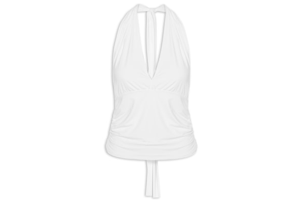 Blusa Feminina Frente Única Em Poliamida – Branco