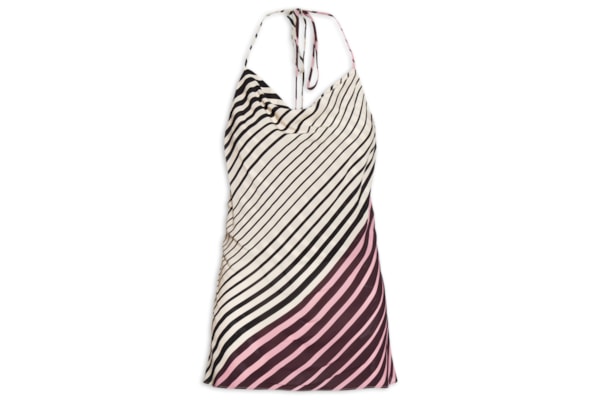 Blusa Feminina Frente Única Listras - Preto