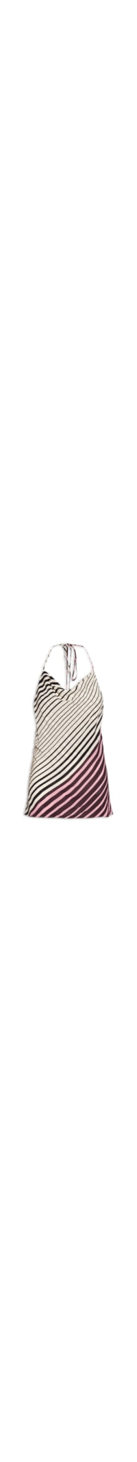 Blusa Feminina Frente Única Listras - Preto