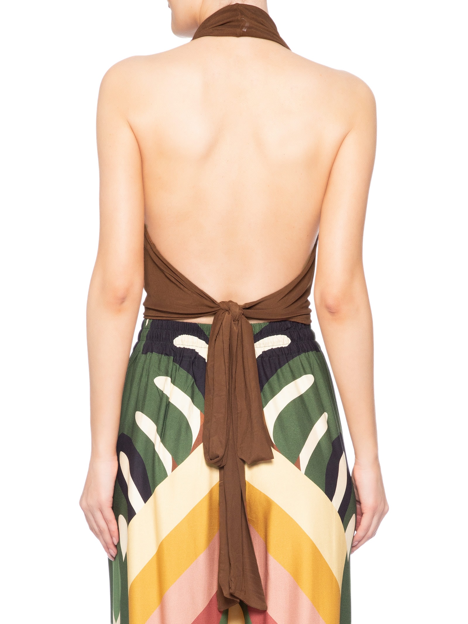 Blusa Feminina Frente Única Marrom Farm