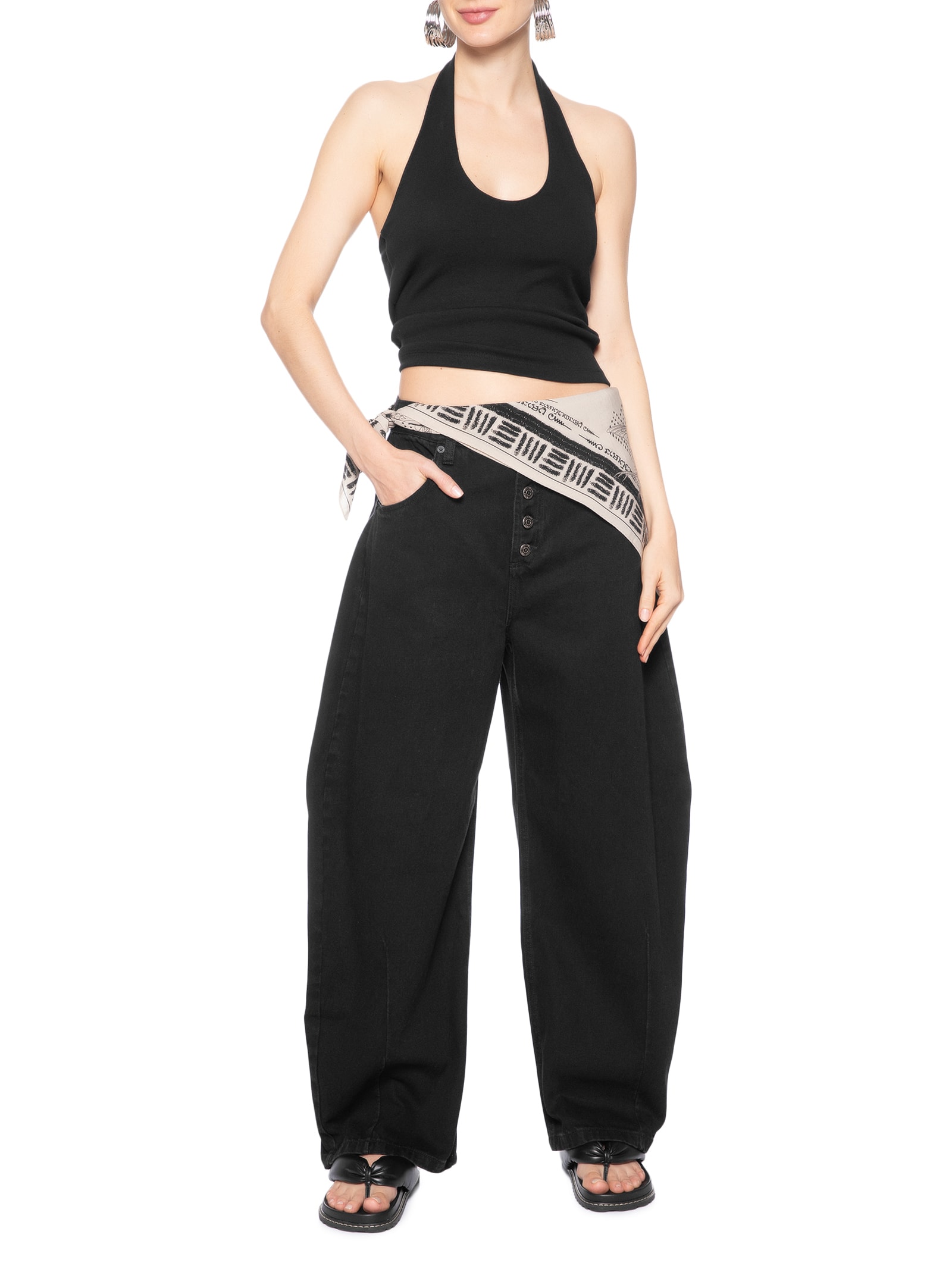 Blusa Feminina Frente Única Preto Animale Jeans