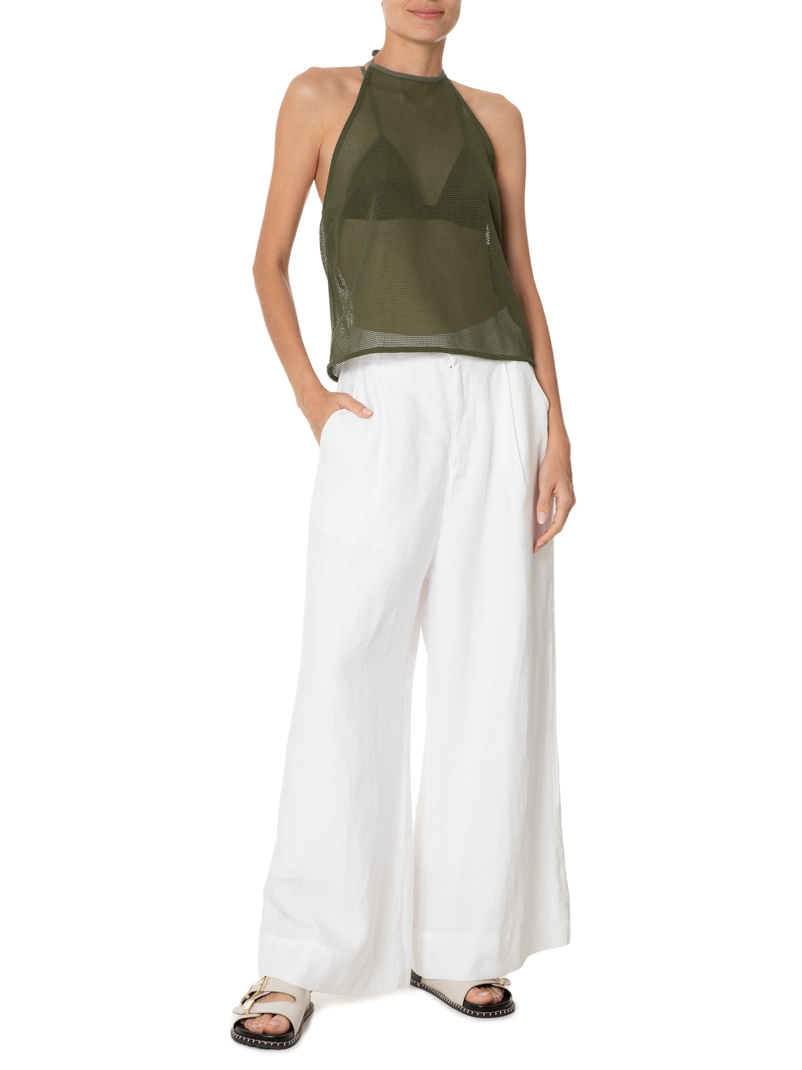 Blusa Feminina Frente Única Tela Verde Osklen