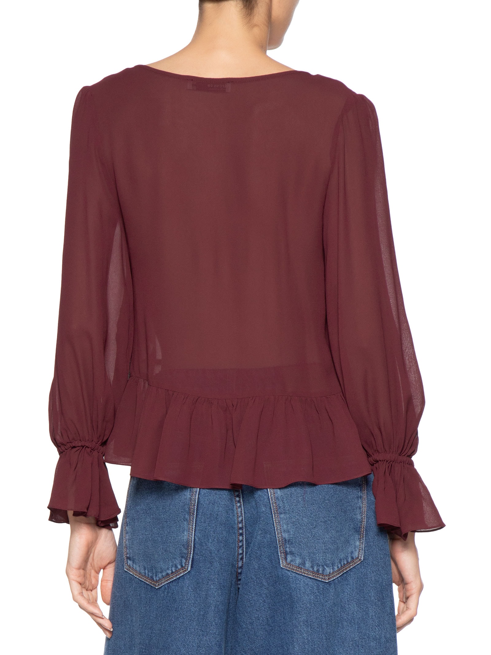 Blusa Feminina Ggt Babados Vermelho Dress To