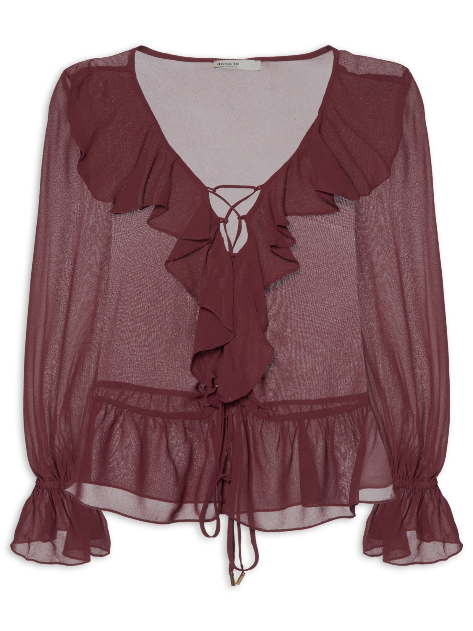 Blusa Feminina Ggt Babados Vermelho Dress To