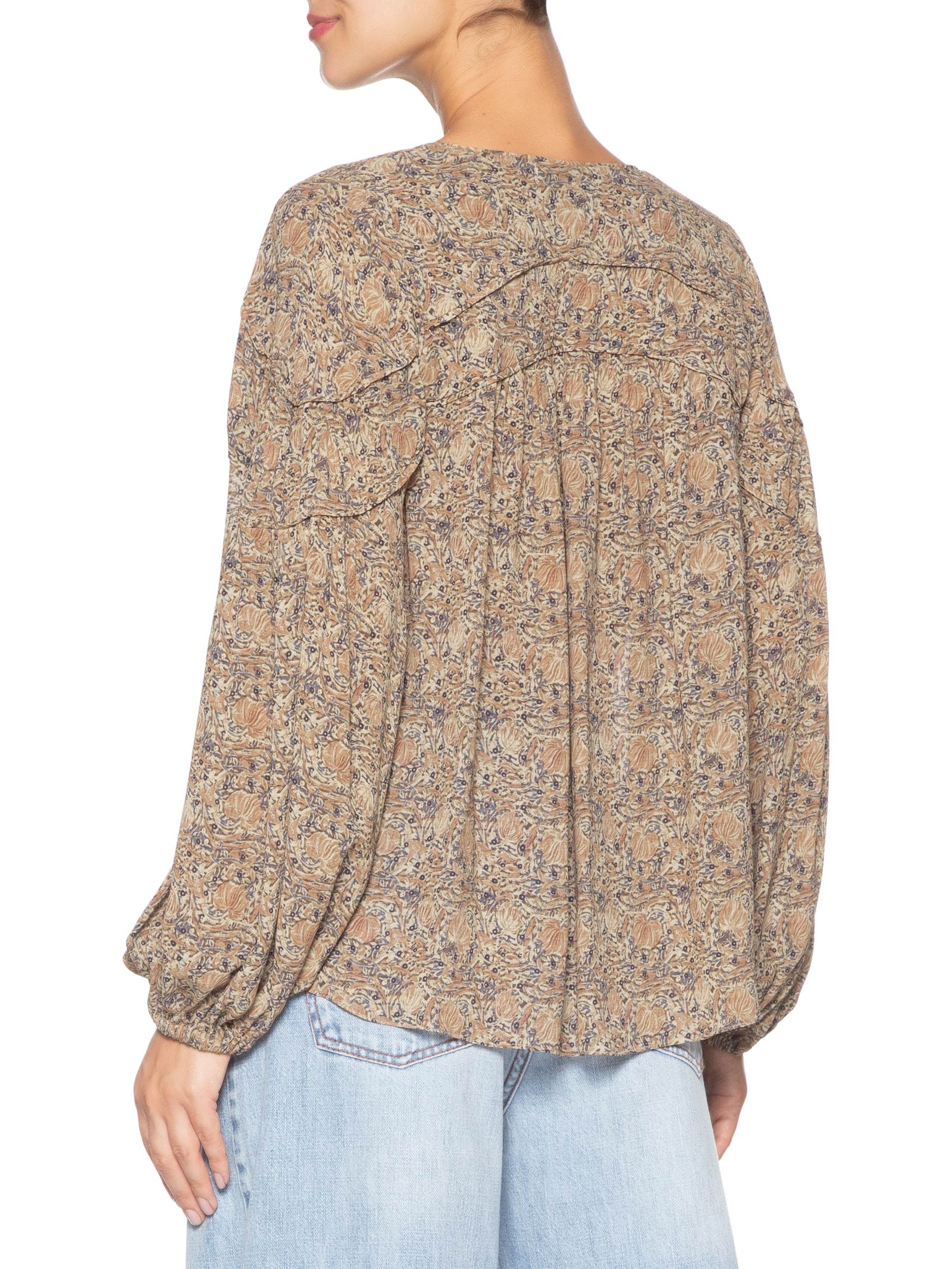 Blusa Feminina GGT Estampa Fable Bege Maria Filó