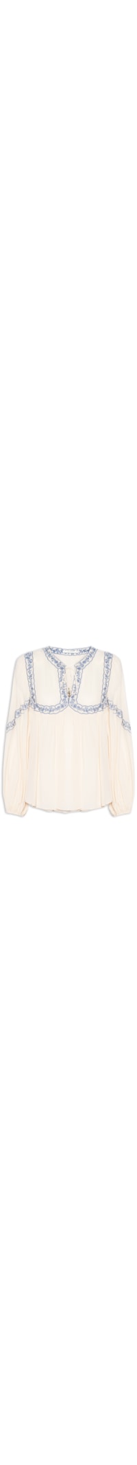 Blusa Feminina Ggt Pala Bordada - Cinza