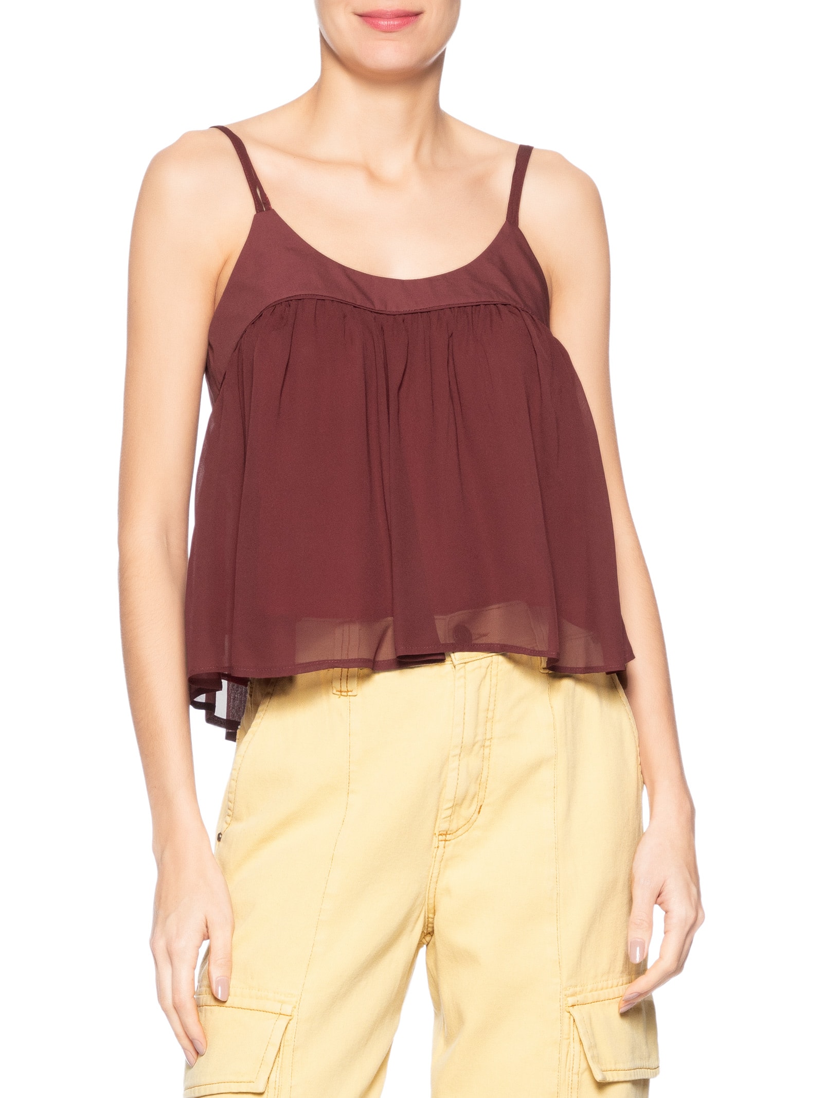 Blusa Feminina GGT Pala Tricoline Vermelho Animale Jeans