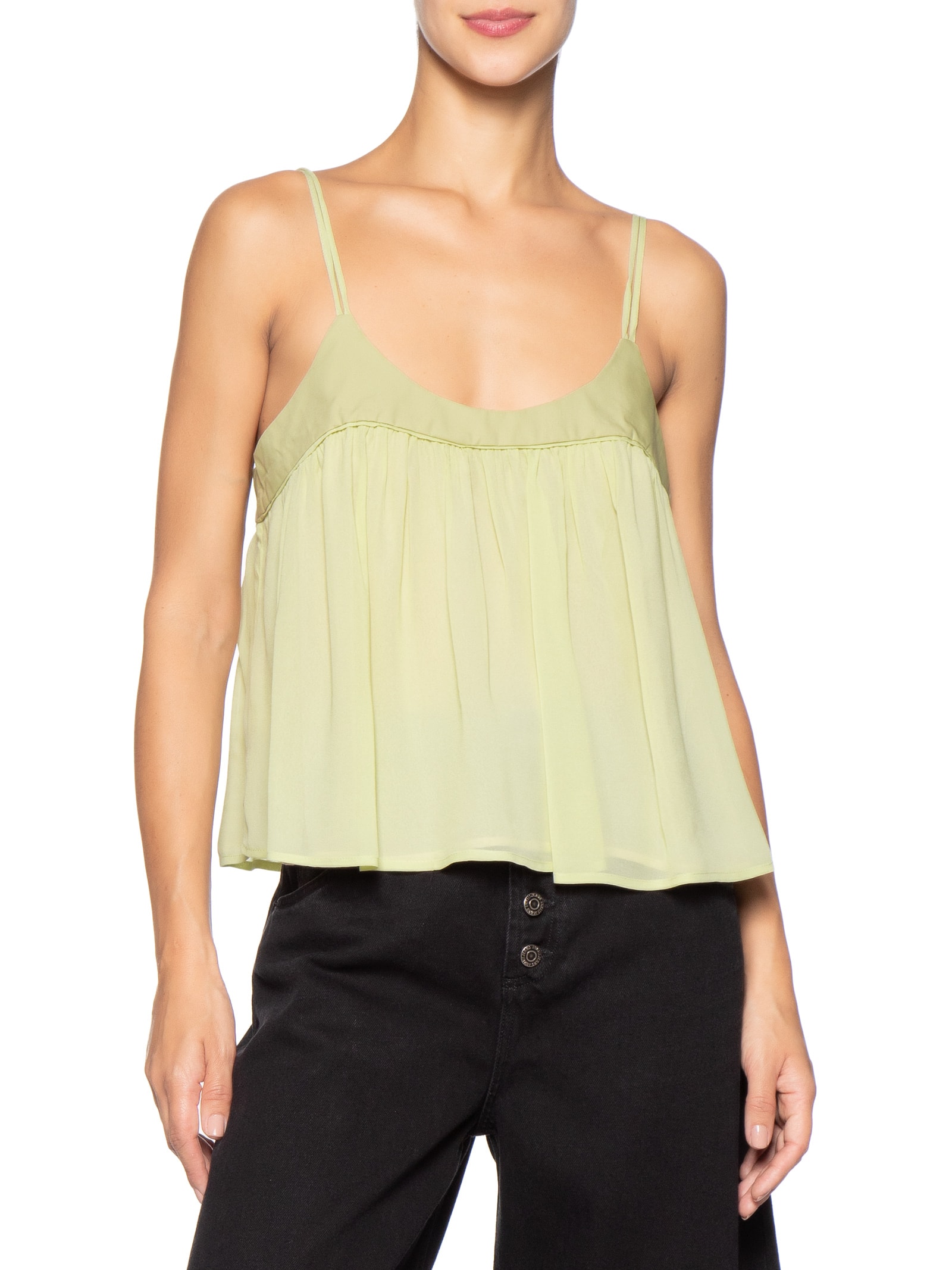 Blusa Feminina GGT Pala Tricoline – Verde Animale Jeans
