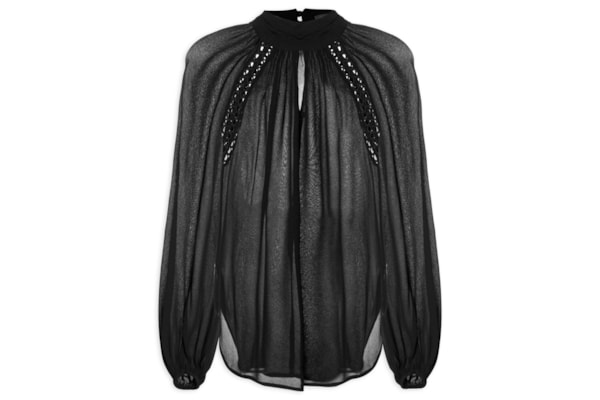 Blusa Feminina GGT Recorte Trançado - Preto