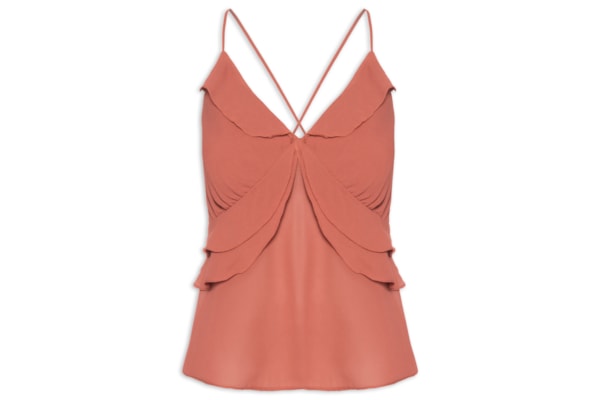 Blusa Feminina GGT Recortes - Marrom