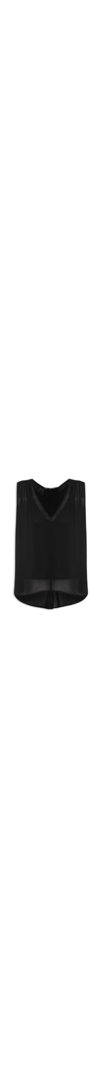 Blusa Feminina Ggt Sem Manga Busto Pregas - Preto