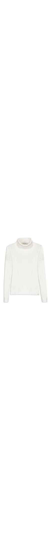 Blusa Feminina Gola Alta Cava Reta - Off White