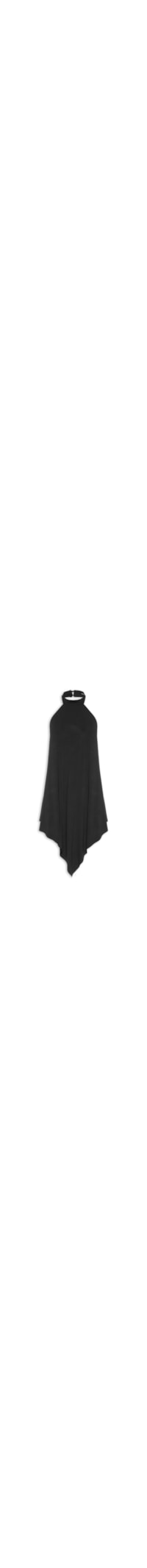 Blusa Feminina Gola Alta Com Metal Costas - Preto